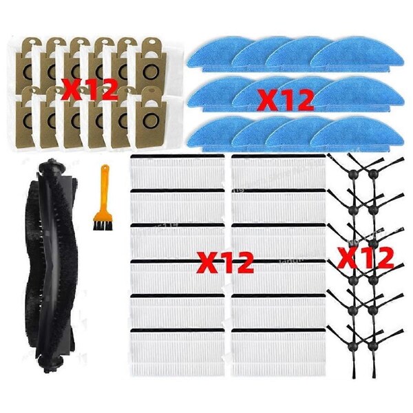 For Everybot Q3 Plus / Q3, AI300 PLUS Sweeper Main Side Brush Hepa Filter Mop Dust Bag Replacement A