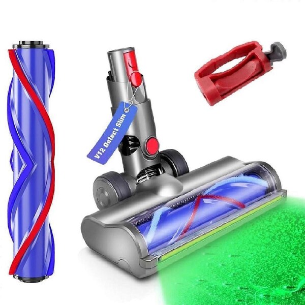 For Head Replacement Parts V12 Detect Slim V10 Digital Slim Cleaning Head with Green LED Light for C