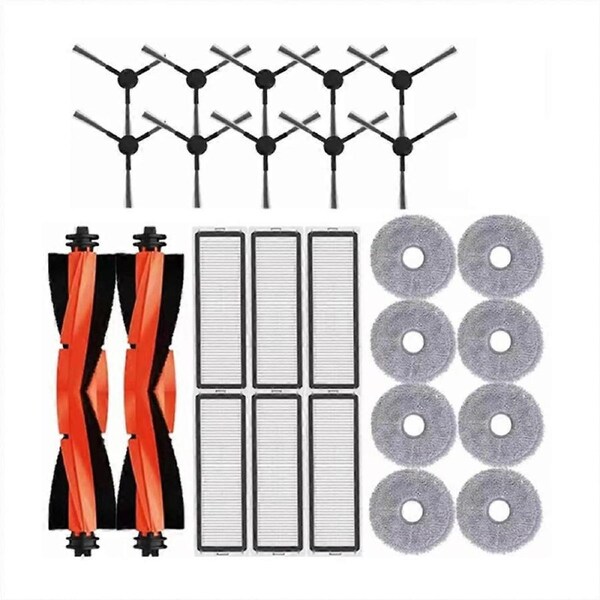 26PCS for Robot Vacuum S20+ / S10 Plus / B108GL / B105 / B108CN / B113CN Spare Parts Main Side Brush