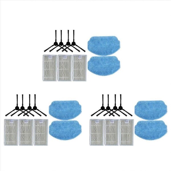3 Set Replacement Parts for VCR04W Robot Vacuum Cleaner Accessories Washable Side Brush Hepa Filter