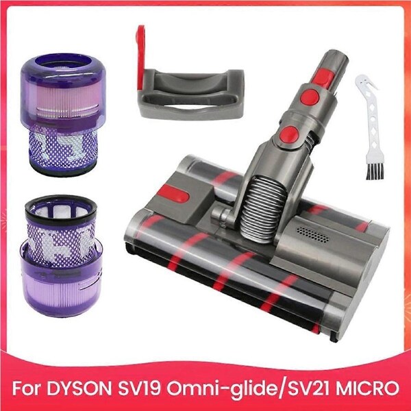 For Omni-Glide SV19/SV21 Vacuum Replacement Repairs Soft Roller Cleaner Head Double Roller Brush wit