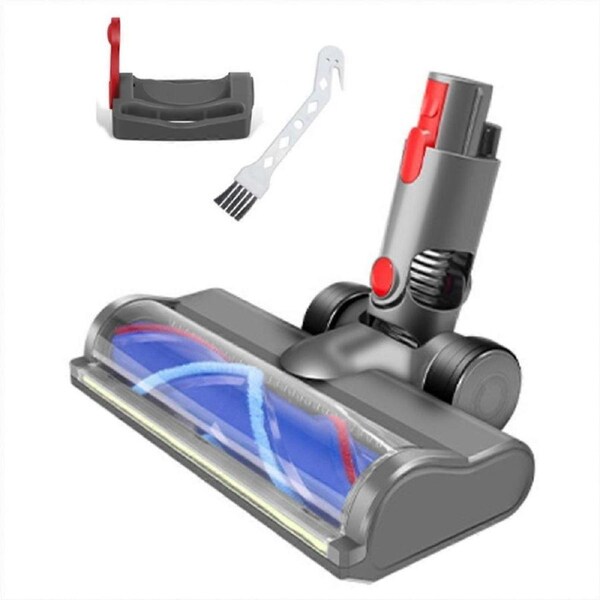 For V7 V8 V10 V11 V15 Vacuum Attachment Quick Release Brush with LED Dust Lights with Switch Lock