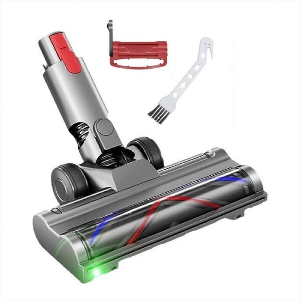 For V7 V8 V10 V11 V15 Vacuum Attachment V Shape Bristle Roller Brush Head with LED Dust Lights Switc