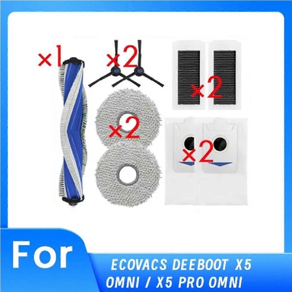 9 Pcs for Ecovacs Deeboot X5 Omni Sweeper Accessories