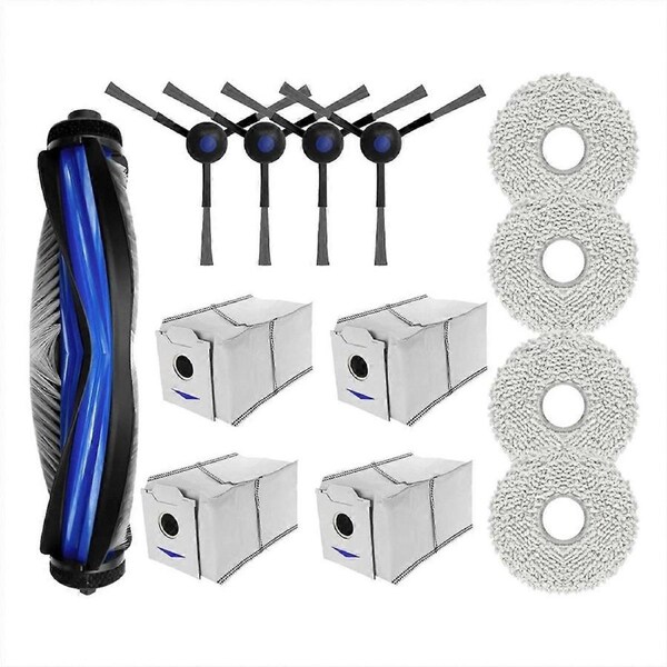 For Ecovacs N30 Pro Omni Replacement Main Side Brush Mop Pad Dust Bag
