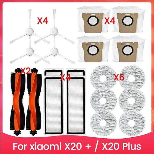 Accessories for Xiaomi Robot Vacuum X20 + Parts Main Side Brush