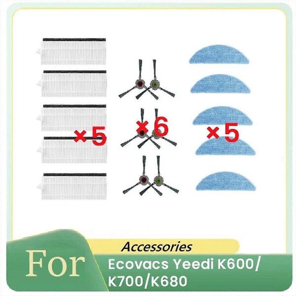 16 Pcs for Ecovacs Yeedi K600/K700/K680 Sweeping Robot Accessories