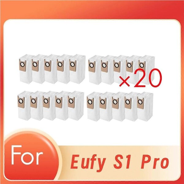 20 Pcs Dust Bags for Eufy S1 Pro Sweeper Accessories Consumables