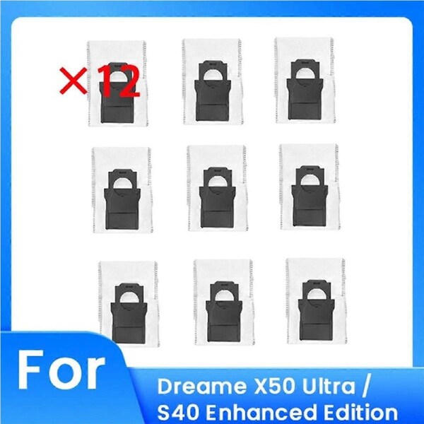 12 Pcs Dust Bags for Dreame X50 Ultra Sweeper Accessories