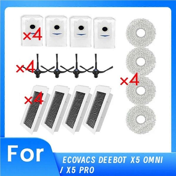 16 Pcs for Ecovacs Deeboot X5 Omni Sweeper Accessories