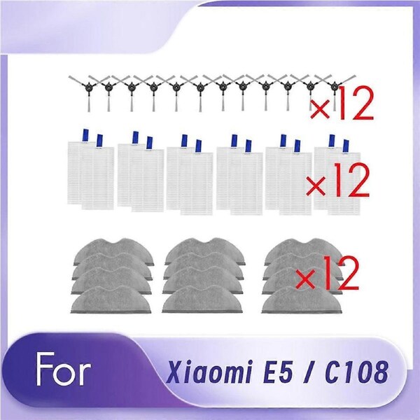36Pcs for Xiaomi E5 / C108 Sweeping Robot Accessories Cleaner Parts