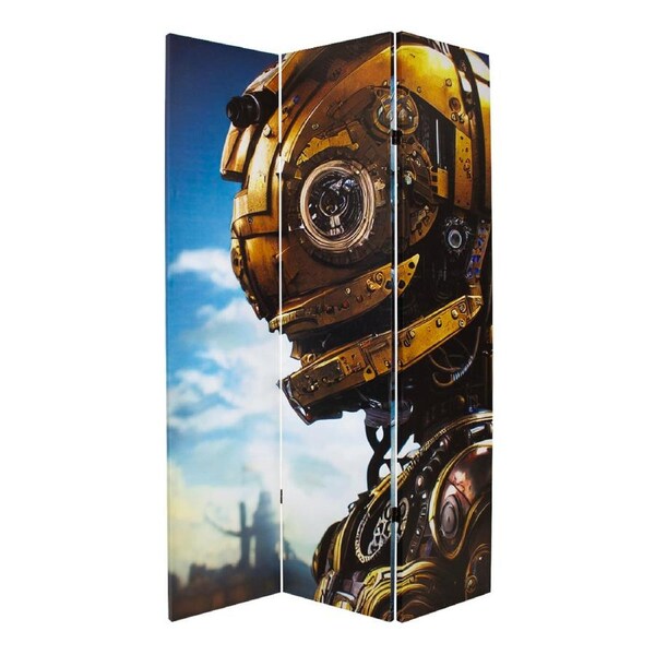 Canvas Metal Action Figure Room Divider Screen