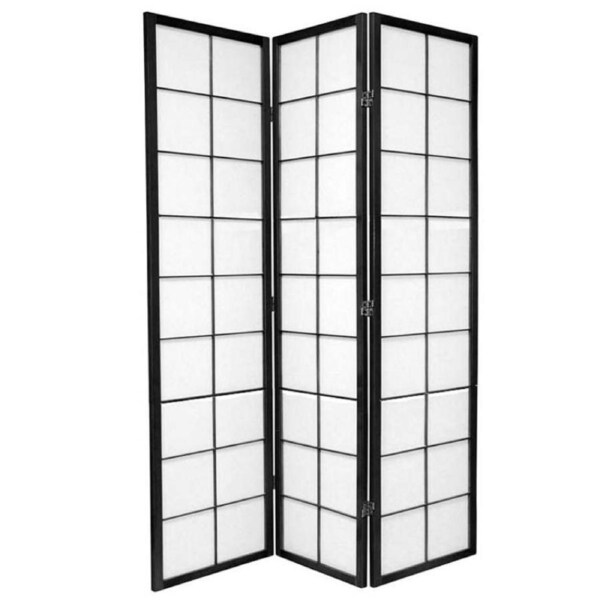 Zen Room Divider Screen Black 3 Panel