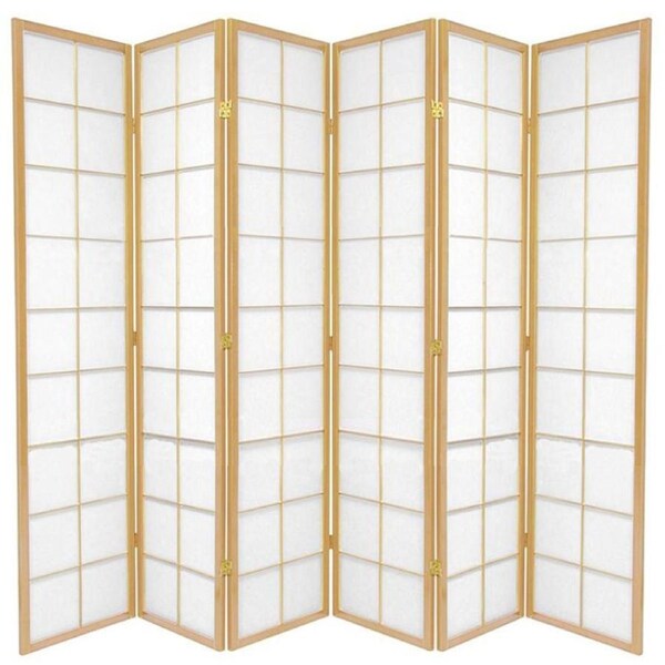 Zen Room Divider Screen Natural 6 Panel