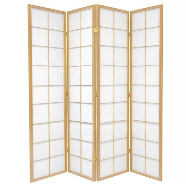 Zen Room Divider Screen Natural 4 Panel