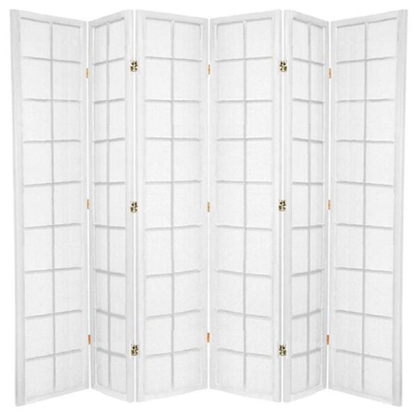 Zen Room Divider Screen White 6 Panel