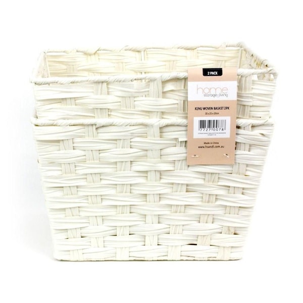 Kenu Storage Basket White - Set of 2