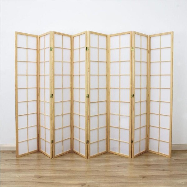 Zen Room Divider Screen Natural 8 Panel