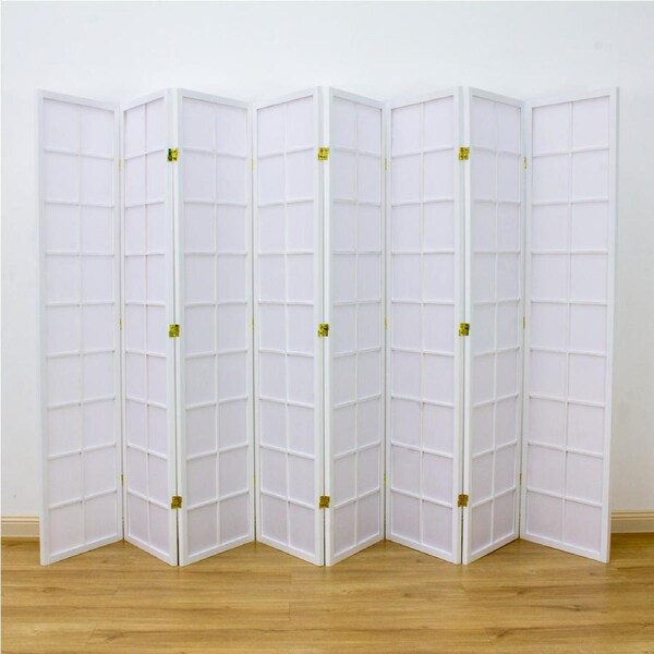 Zen Room Divider Screen White 8 Panel