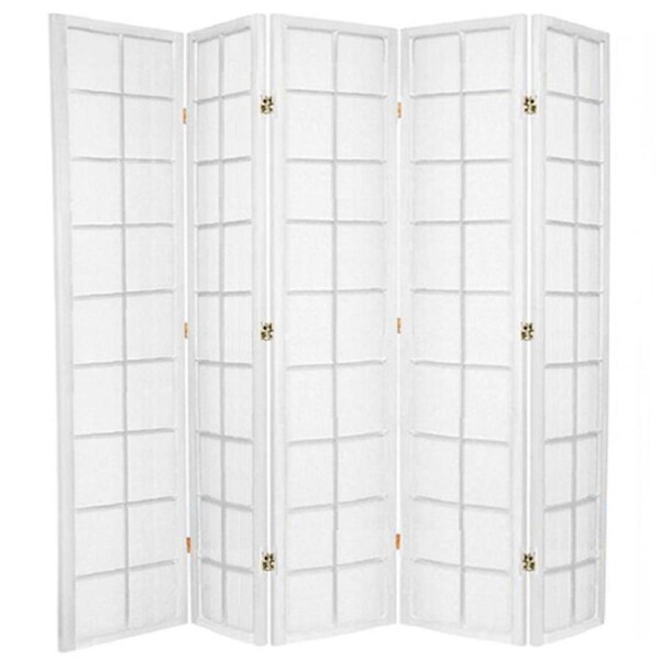 Zen Room Divider Screen White 5 Panel