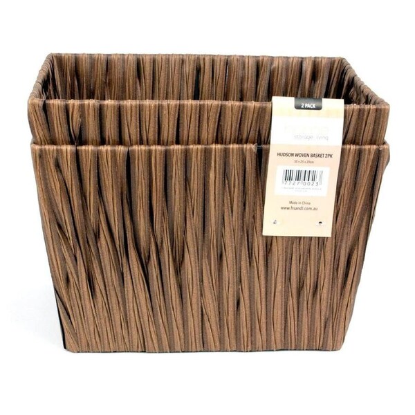 Hudson Storage Basket Brown - Set of 2