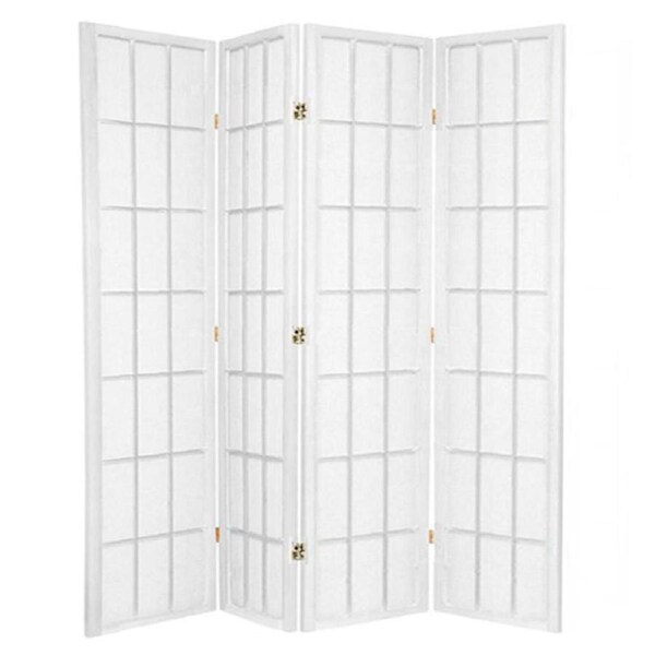Shoji Room Divider Screen White 4 Panel