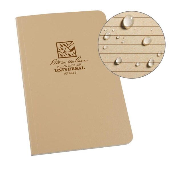 Rite In The Rain Bound Soft Cover 4.25 x 7.25 Field Flex Book - Universal - Tan