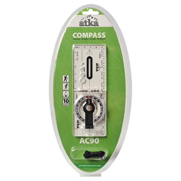 Atka AC90 Folding Compass Map Navigation Magnifier Declination Scale Hiking Tool