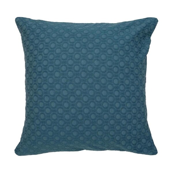 Bambury Luna Jacquard European Pillowcase Teal Home Bedding 65x65cm