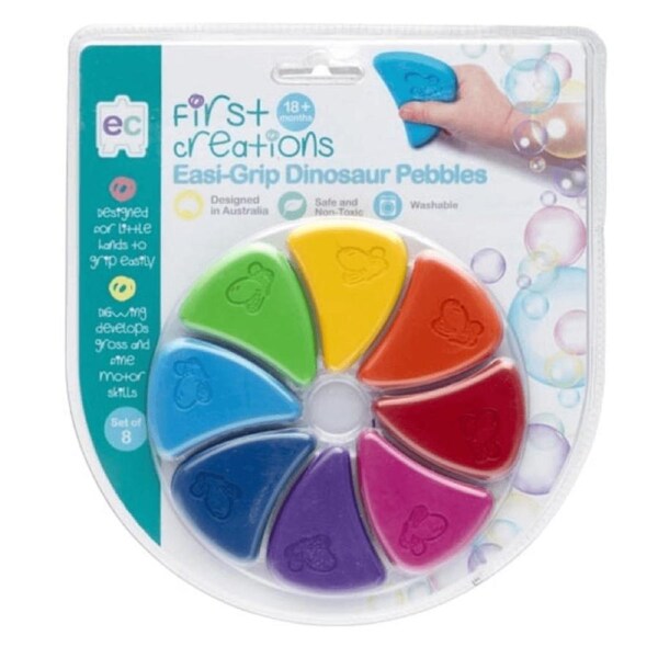 First Creations Easi-Grip Dinosaur Pebbles Set of 8