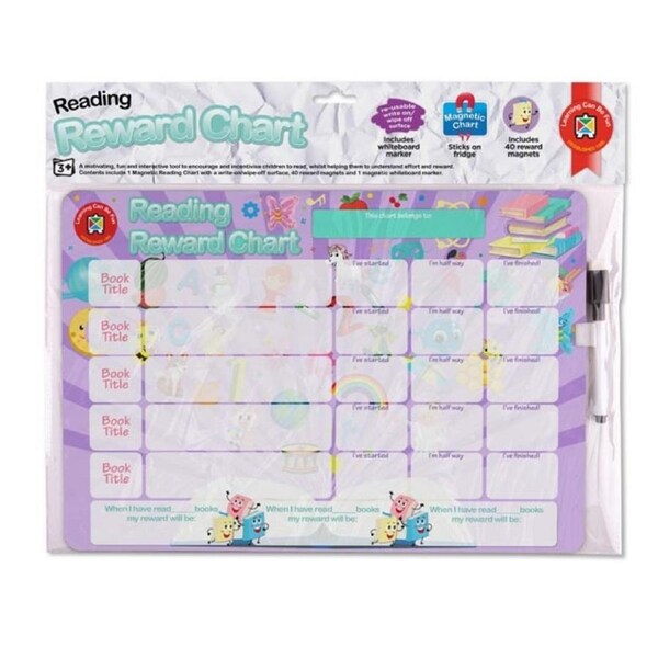 Magnetic Rewards Chart - Reading Lilac
