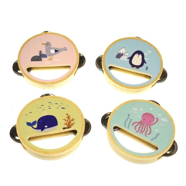 Calm & Breezy Wooden Tambourine