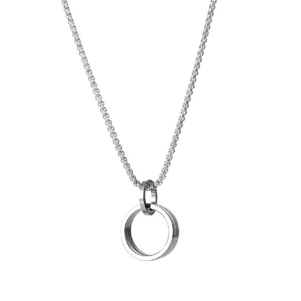 Double Ring Titanium Steel Fidget Necklace