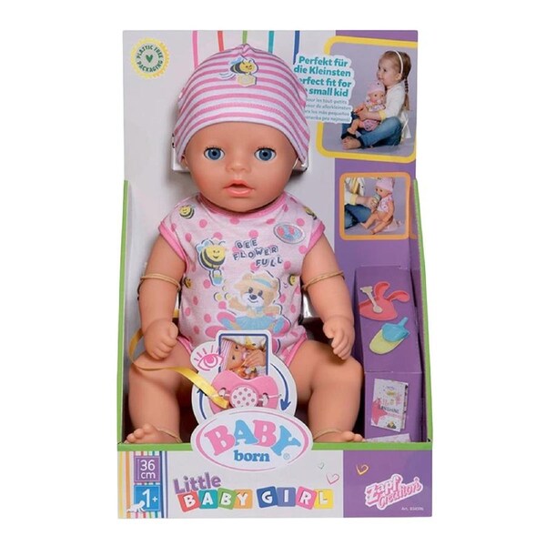 BABY Born Lena Baby Doll W/ Seven Lifelike Functions & Accessories 1y+ 36cm