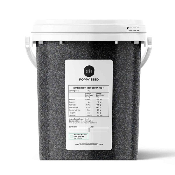 800g Poppy Seeds Unwashed Bucket Papaver Somniferum For Baking and Decorating