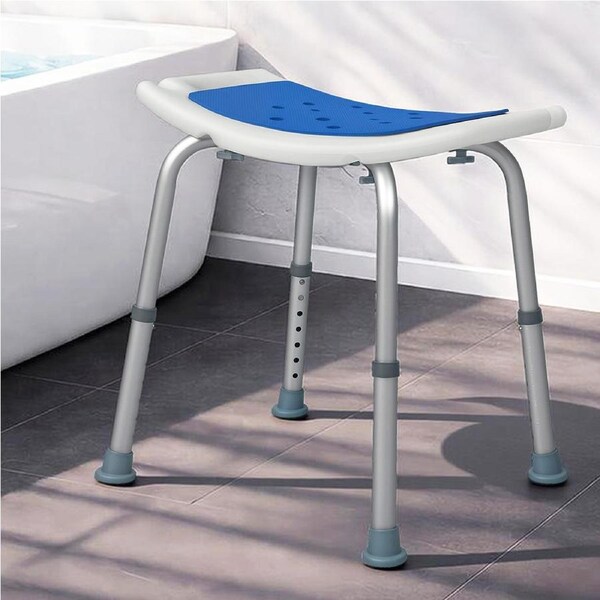 Shower Chair Bathroom Bench with Adjustable Height, 136kg Capacity