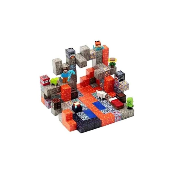 143PC My World Adventure Mine Cave Magnetic Building Block STEM Educational Toy Set Gift
