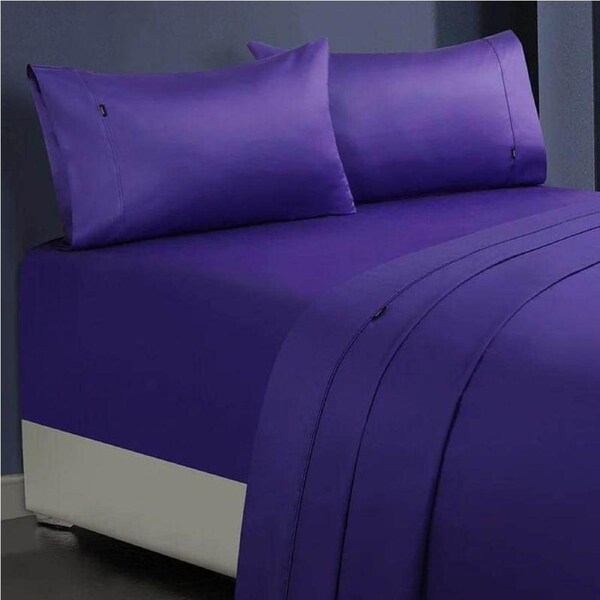 1000tc egyptian cotton sheet set 1 queen violet