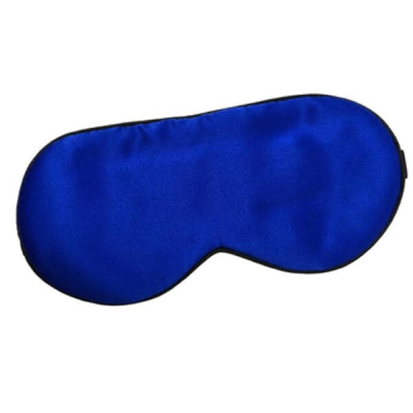 100 silk sleep eye mask for women men royal blue