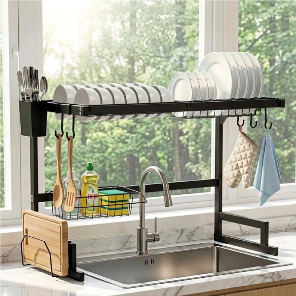 65cm Cefito Dish Drying Rack for Kitchen Storage Organisation Kitchen Sink Organiser Dish Drainer