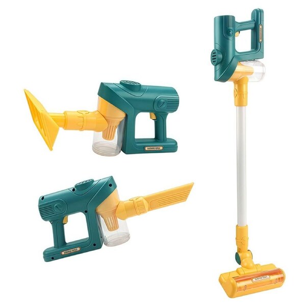 HOLALA Kids Cordless Vacuum Cleaner Set Household Keeping Toys-Green