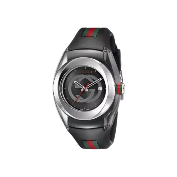 GUCCI SYNC L Stainless Steel with Black Rubber Strap Unisex Watch YA137301