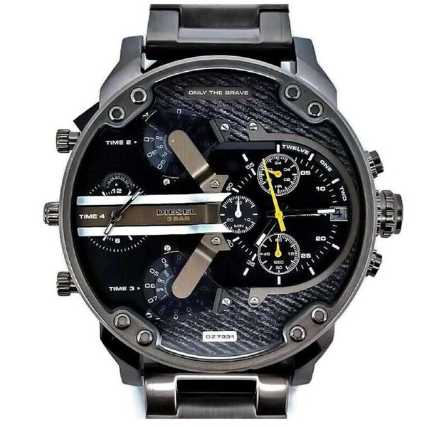 DIESEL Mr Daddy 2.0 Chronograph Blue Denim Large Mens Watch DZ7331