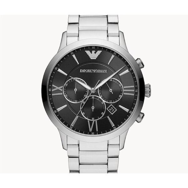 EMPORIO ARMANI Giovanni Chrono 44mm Black Dial Men's Watch AR11208