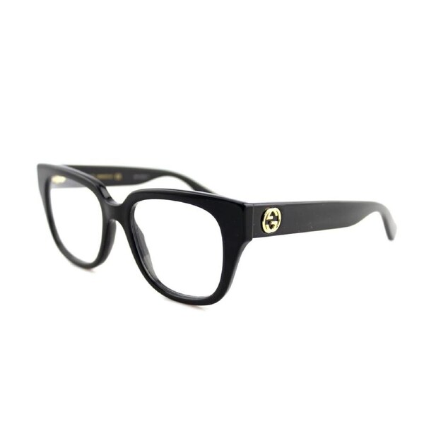 GUCCI Womens Glossy Black Eye Glasses Frame CatEye GG 0037O 001 37O
