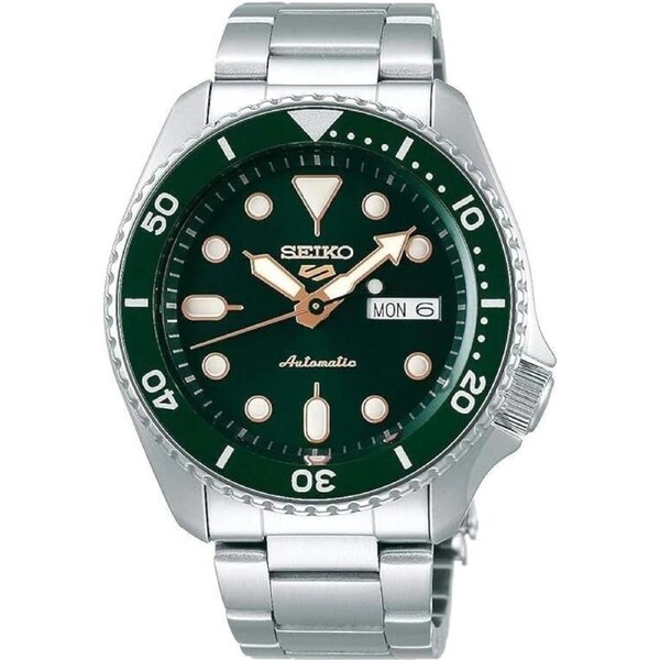 Seiko 5 Sports Automatic 42.5mm Green Dial Steel 4R36 Men's Watch SRPD63K1
