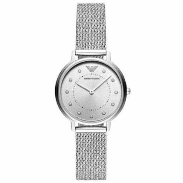 EMPORIO ARMANI 32mm Silver Dial Crystal Women Designer Watch AR11128