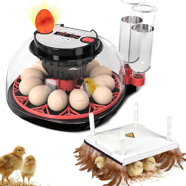 Advwin Automatic 12 Egg Incubator + Chicken Brooder Heating Plate