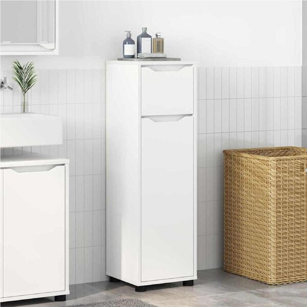 Bathroom Cabinet White 30.5 x 30 x 101 cm Engineered Wood vidaXL