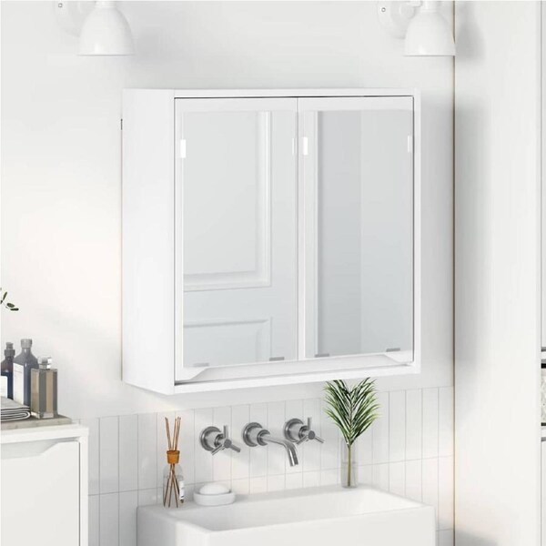 Bathroom Mirror Cabinet White 60 x 20 x 60 cm Engineered Wood vidaXL